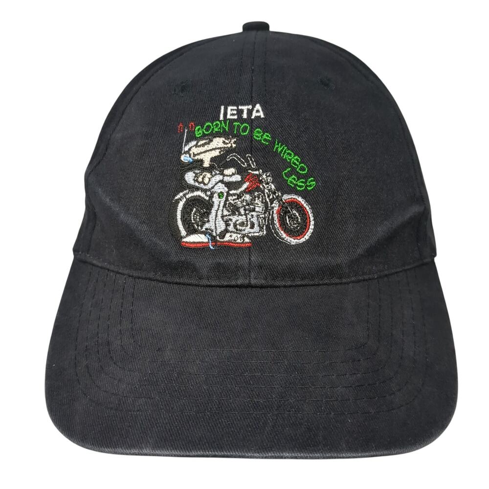 IETA Born To Be Wired Less Slideback Baseball Cap Black One Size Cotton Norwood